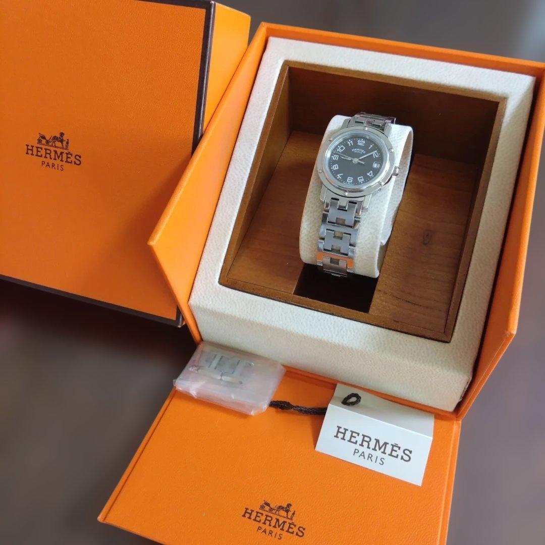 エルメス　クリッパーCL4.210　グレー　レディース腕時計