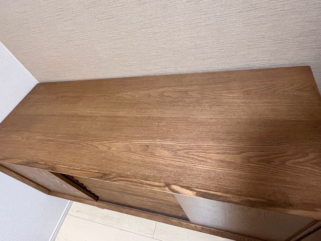 FALT 木製リビングボード サイドボード 収納 無垢材 幅120cm