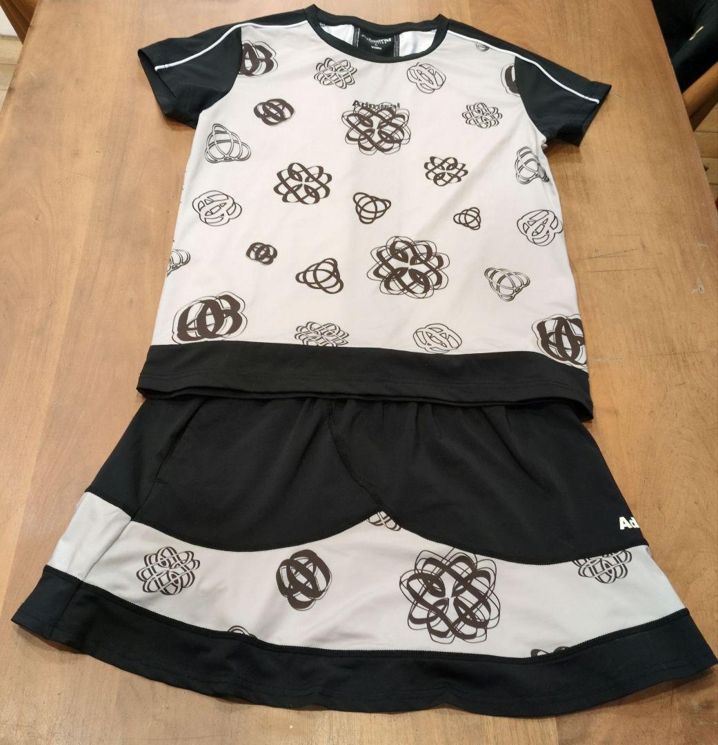 アドミラル　Admiral　テニスウェア セットアップ 白黒　サイズL上下セット