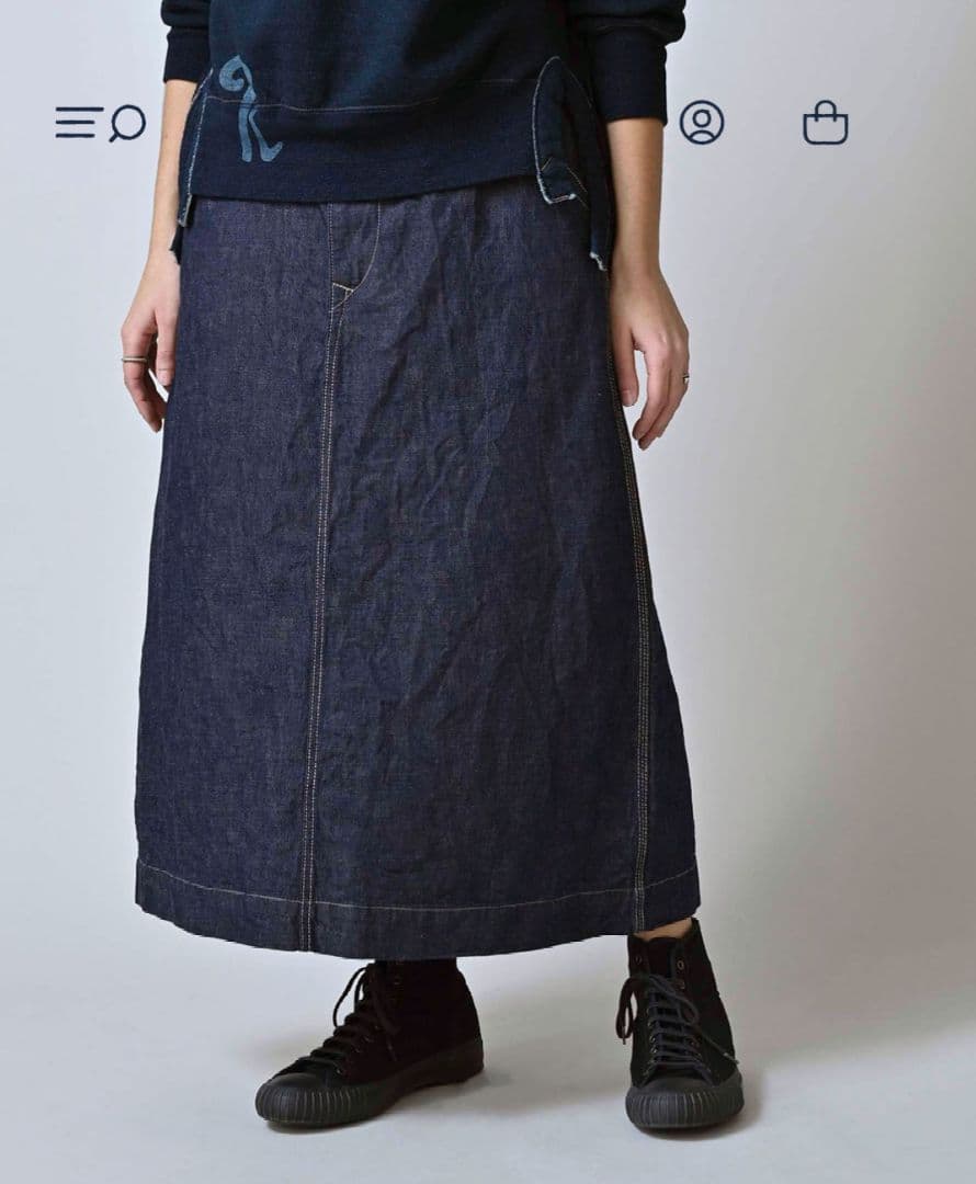 45R ワークインディゴペインタースカート