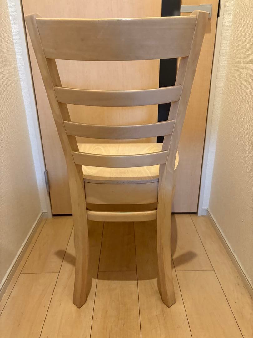 フレンチカントリー　ダイニングチェア　アイボリー 北欧ラダーバック　アンティーク