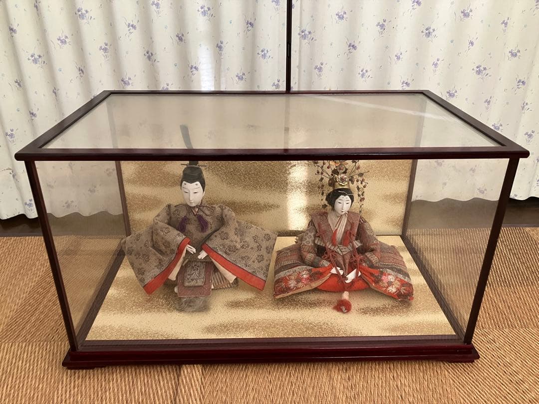 専用ケース（ガラス）付き 京都 雛人形 鱗形屋　古代雛
