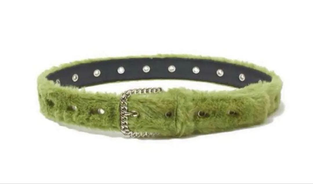 AFB fur belt ファーベルト グリーン