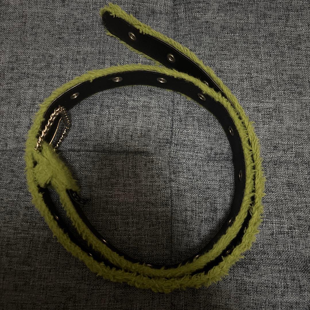 AFB fur belt ファーベルト グリーン