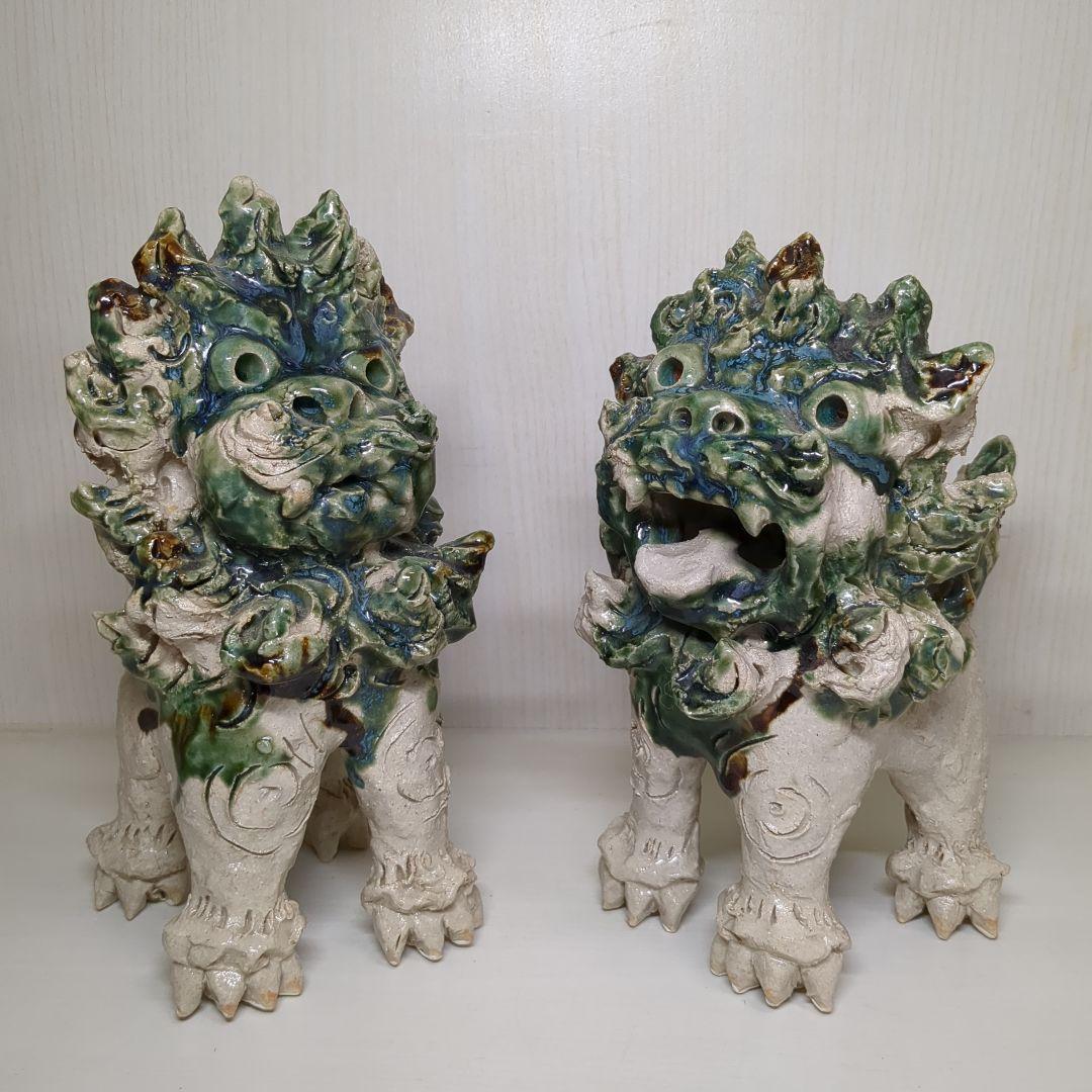 やちむん　手造り　ペア　シーサー　獅子　魔除け　縁起物