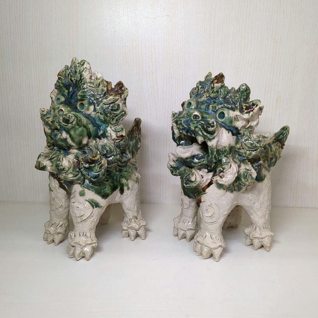 やちむん　手造り　ペア　シーサー　獅子　魔除け　縁起物