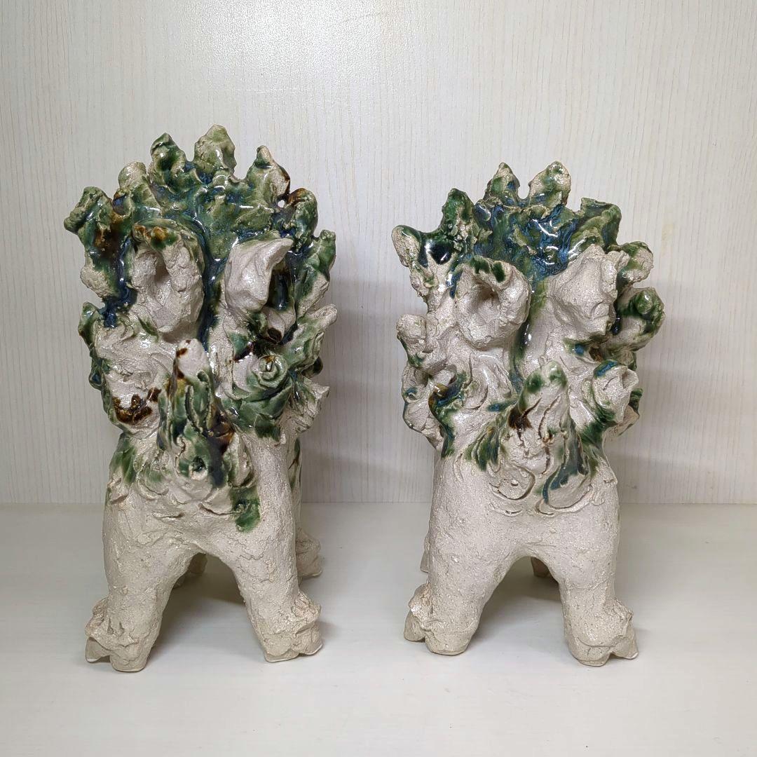 やちむん　手造り　ペア　シーサー　獅子　魔除け　縁起物