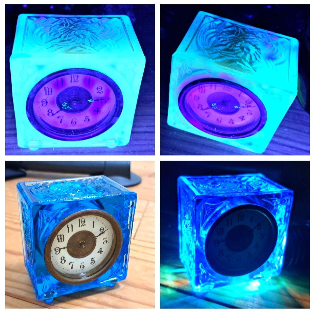 【希少】ウランガラス　大正アンティーク　大正時計　まとめ売り　発光　レトロ