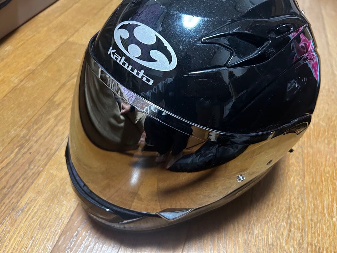Lサイズ Kabuto ブラック カムイ3 ミラーシールド付