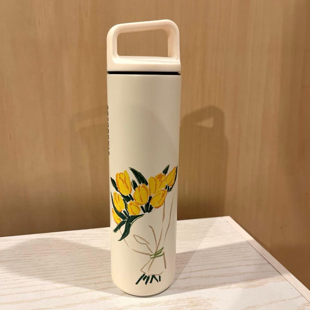 【韓国限定　スタバ　】新品　2025 水筒　タンブラー 花