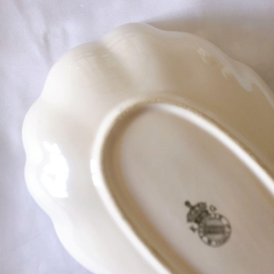 人気　リュネヴィル　シェル型ラヴィエ　前菜皿ブーケ柄　フランスアンティーク食器