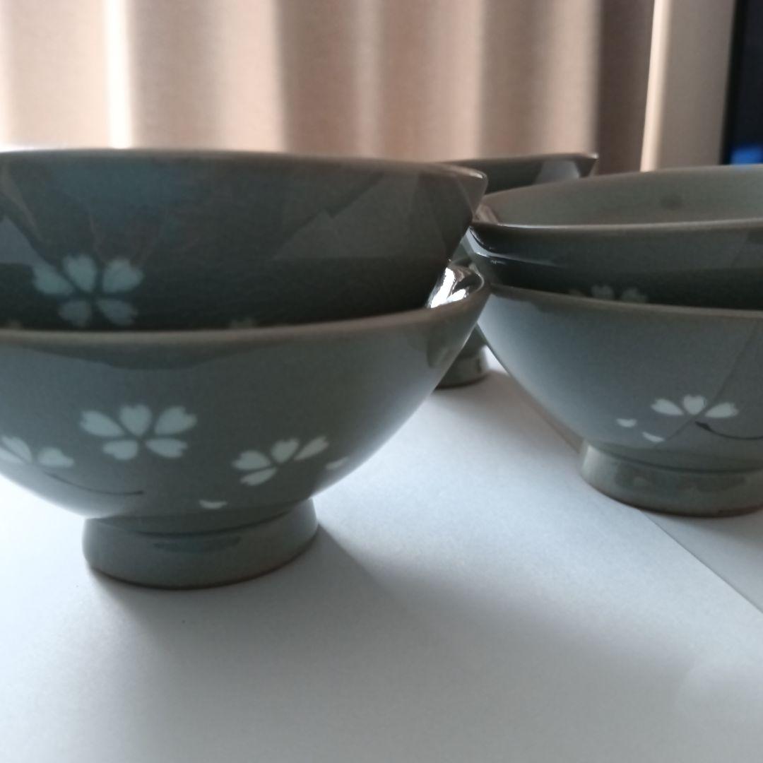 最終お値下げ、肥後高田焼象嵌作家者茶碗6客組