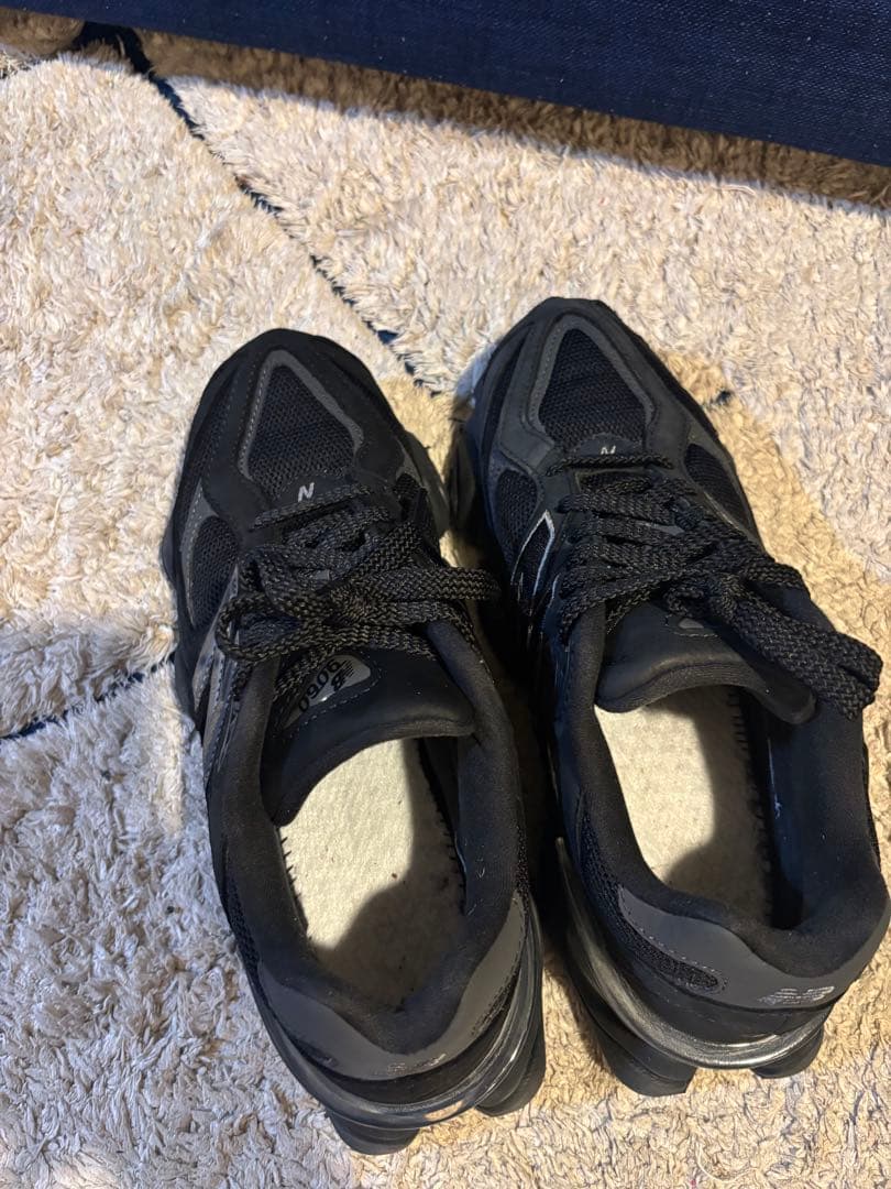 美品！New Balance 9060 \"Triple Black\"24.5