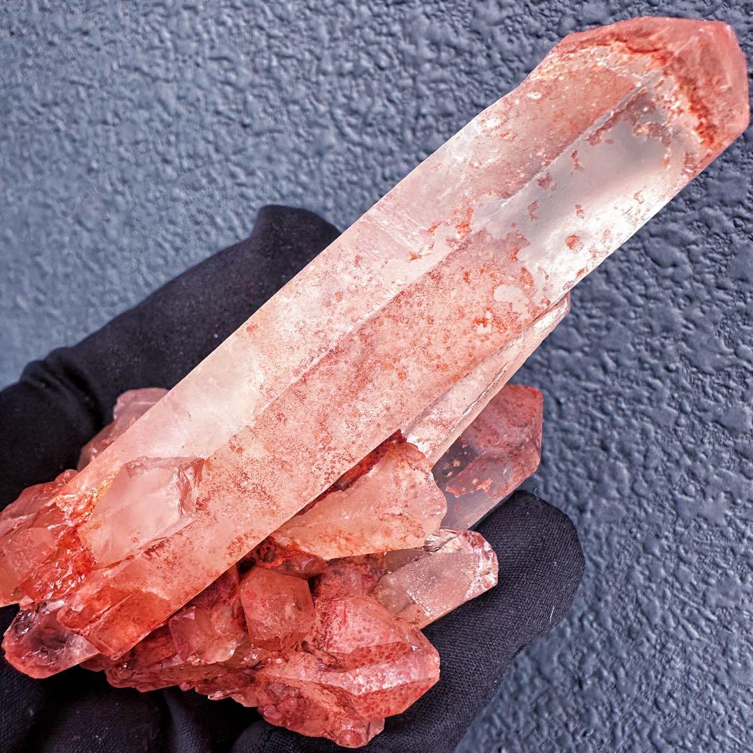 希少❗️高品質❗️ピンク♡ヒマラヤ水晶クラスター☆キラキラ超強いパワー水晶A1360