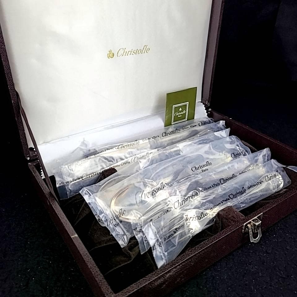 〇美品〇クリストフル　6本　リュバン ナイフ　フォーク　スプーン セット 箱つき