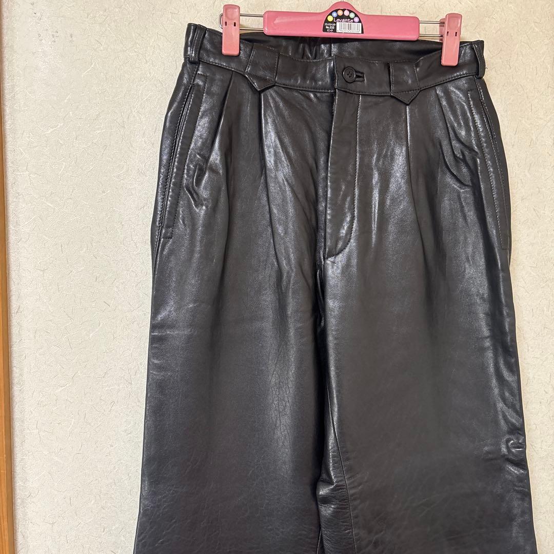Valentino Garavani VERA PELLE本革 レザーパンツ46