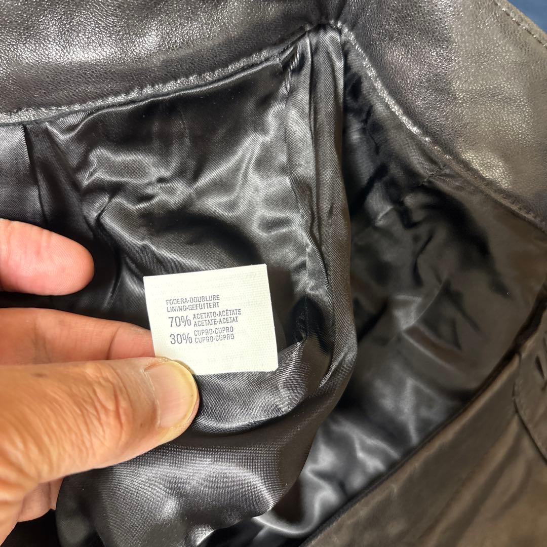 Valentino Garavani VERA PELLE本革 レザーパンツ46