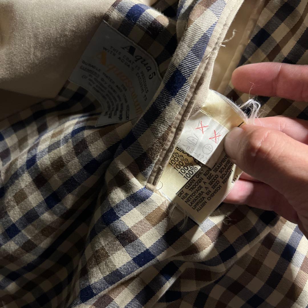 希少 イギリス製 70s Aquascutum トレンチコート XL