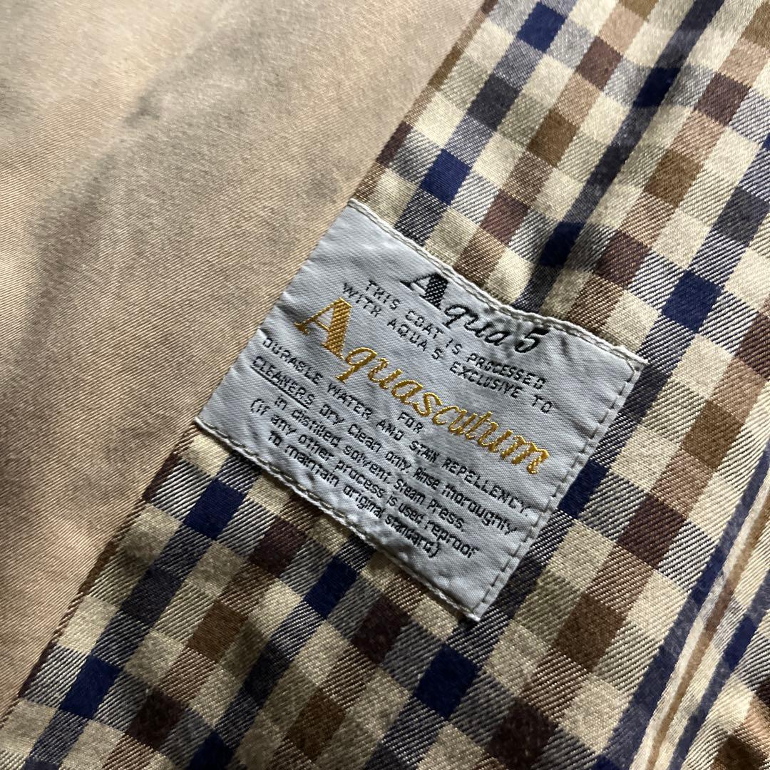 希少 イギリス製 70s Aquascutum トレンチコート XL