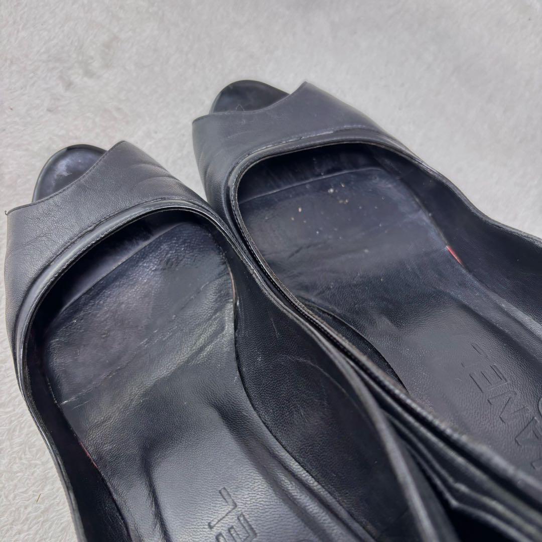 CHANEL シャネル　パンプス　カーフ＆エナメル　ブラック36C（23㎝）