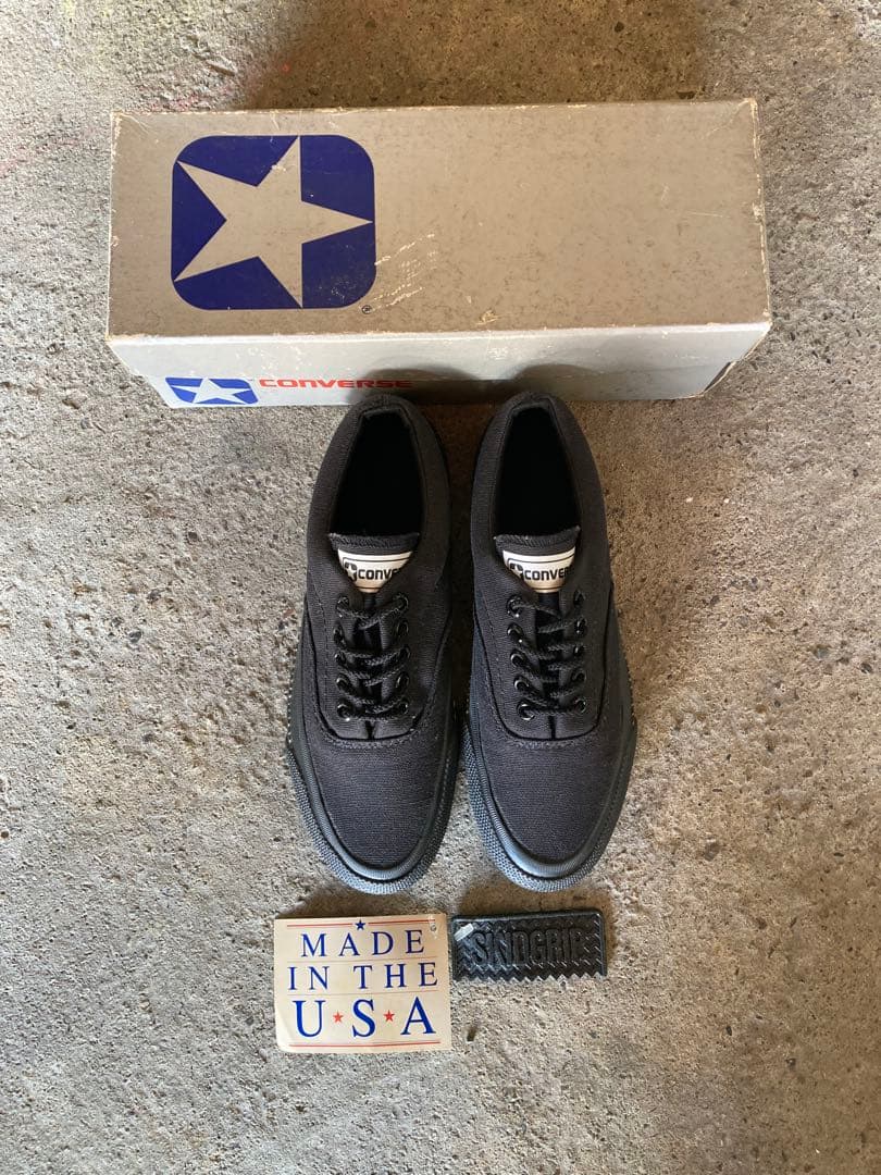 スキッドグリップ　コンバース　USA製　ビンテージ　オールスター　銀箱 80s