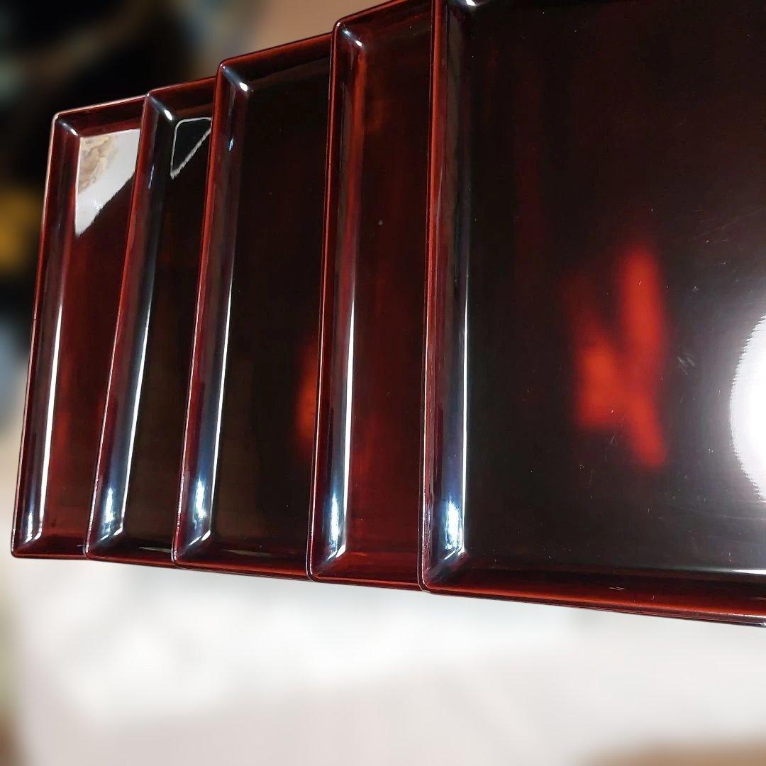 茶道具輪島塗暁四方膳五客