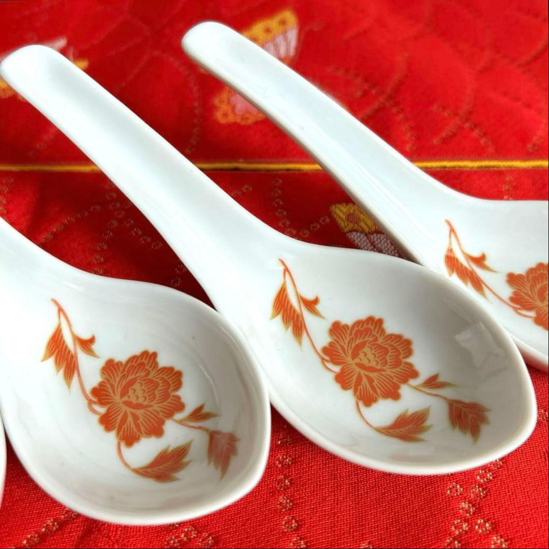 【未使用品】ナルミ　鳴海　中華皿セット　鳳凰　レンゲ付ラーメン鉢・八角皿4客