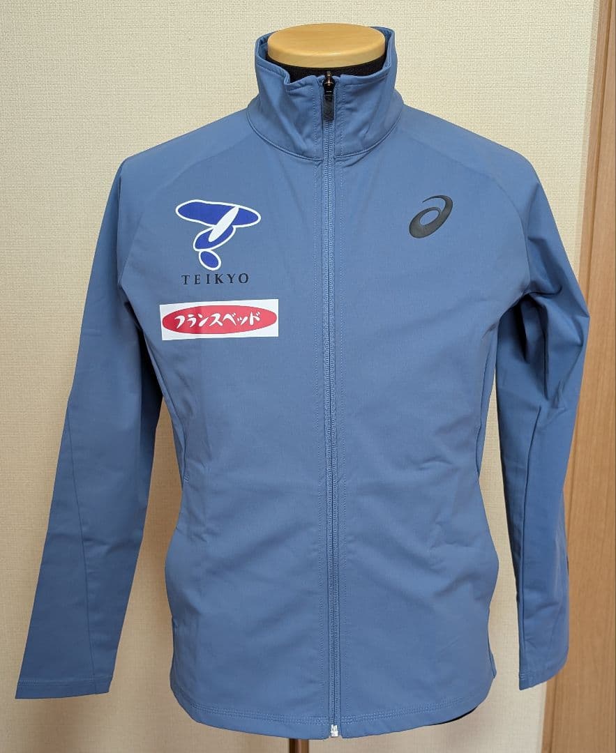 ASICS TEIKYO 帝京大学 ジャージー 上 ブラック/ 企業ロゴ入り