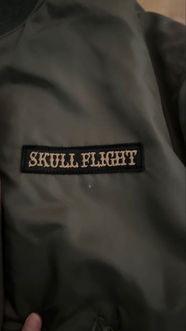 SKULL FLIGHT MA-1ジャケット オリーブ