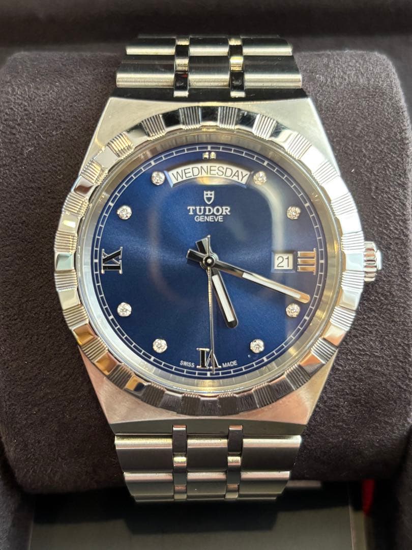 最終価格[美品]TUDORロイヤル41mm腕時計 自動巻き ダイヤモンド