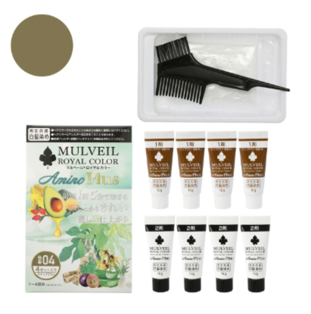 マルベール ロイヤルカラー アミノプラス ライトブラウン 4セット × 4箱