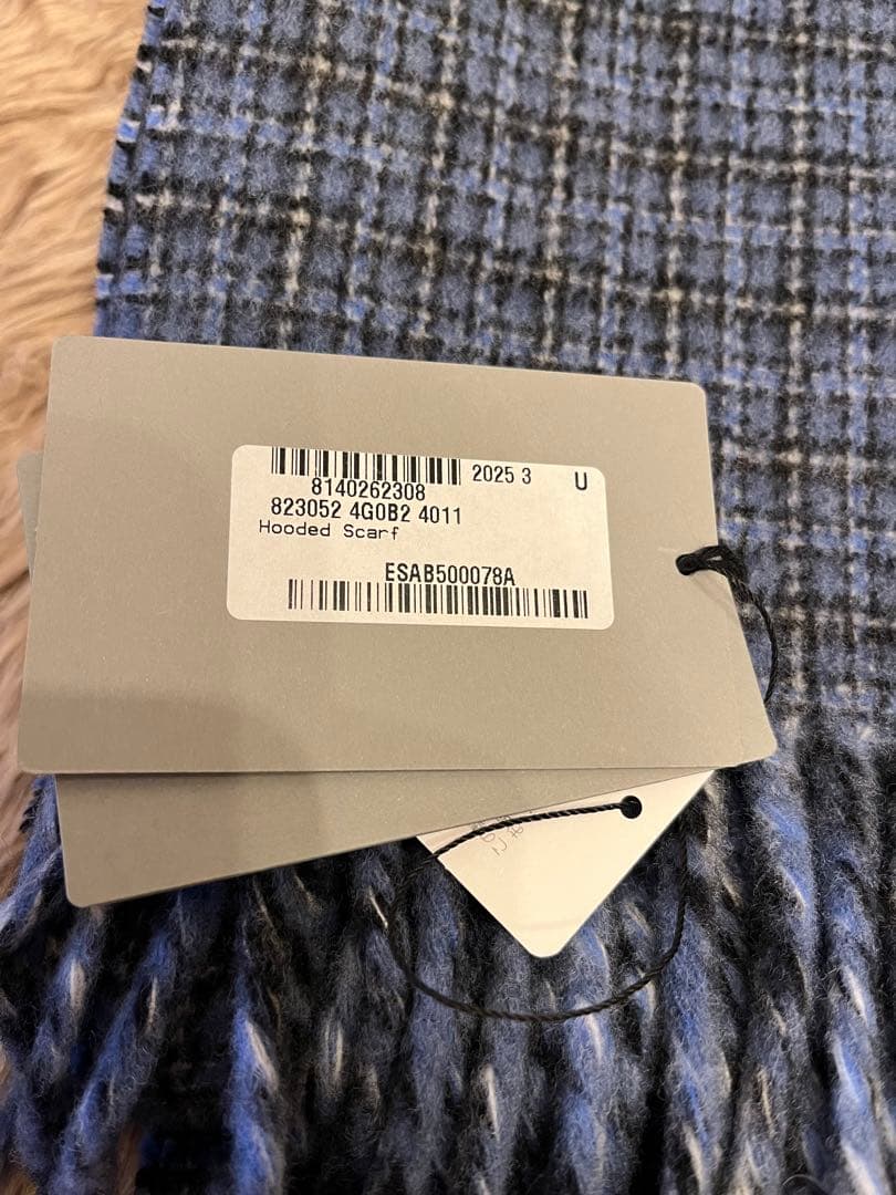 balenciaga 25 winter フード スカーフ マフラー チェック