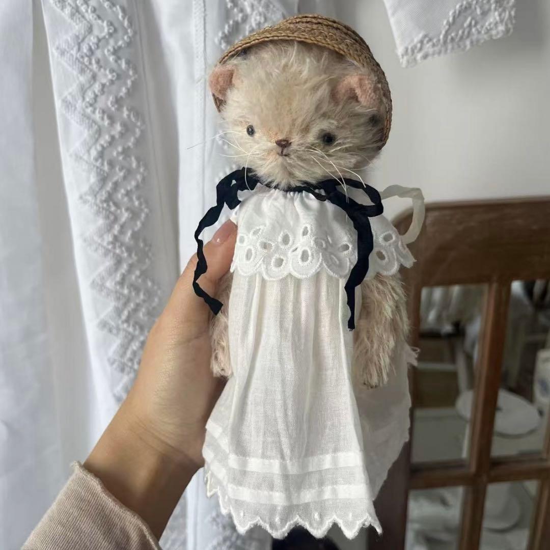 優しい猫さん アーティストベア 海外作家様 テディベア ぬいぐるみ ハンドメイド