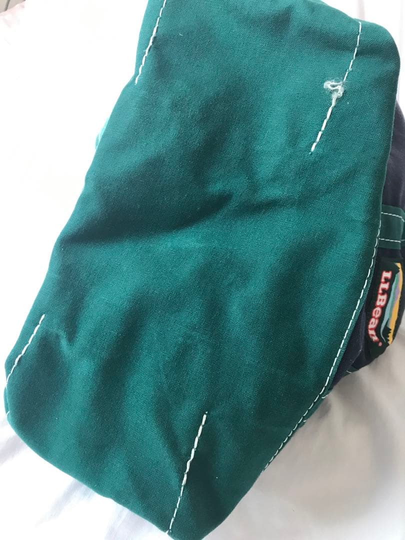 LLBean キャンバス トートバッグ ネイビー/グリーン