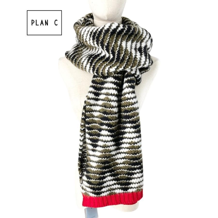 【新品】PLAN C カシミア混アルパカウールマフラー　定価53460円