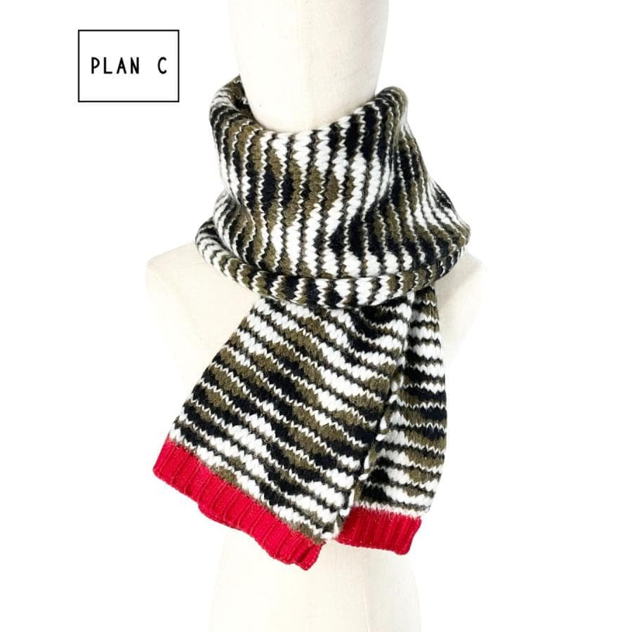 【新品】PLAN C カシミア混アルパカウールマフラー　定価53460円