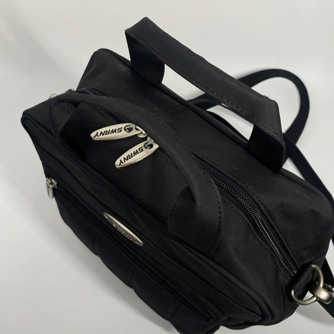 スワニー　ショッピングカート　ショルダーバック付き　バッグ取外し可　鍵付き　黒