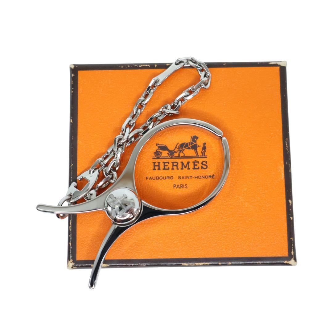 極美品 HERMES エルメス グローブ ホルダー フィルー チャーム シルバー