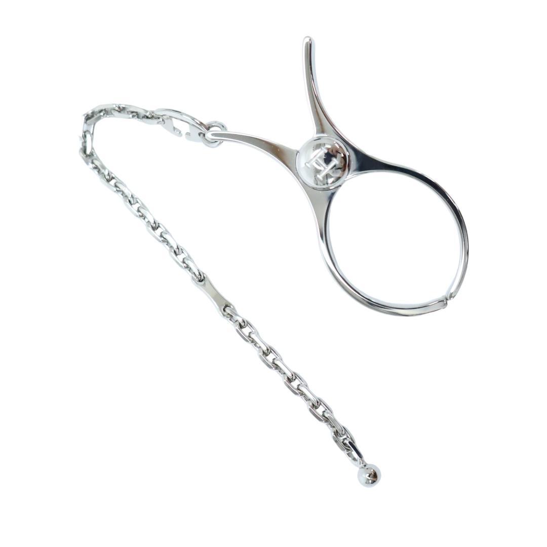 極美品 HERMES エルメス グローブ ホルダー フィルー チャーム シルバー