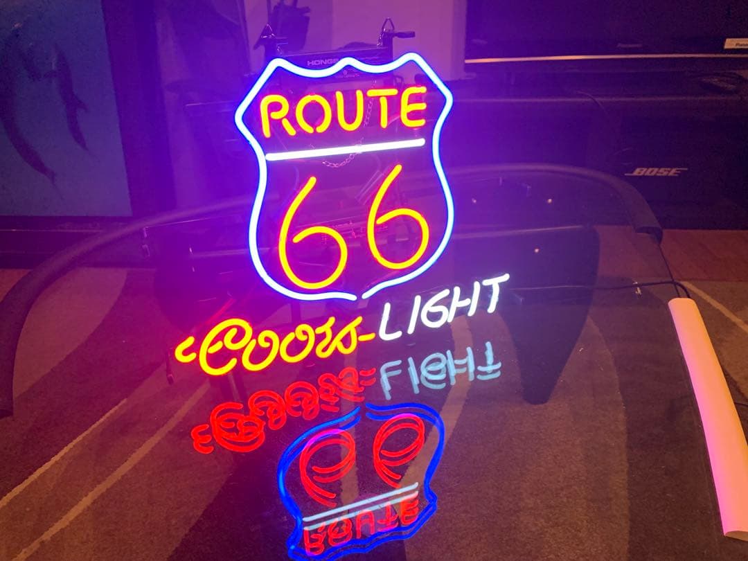 ルート66 カスタムネオサイン　未使用 ROUTE66 ネオンサイン