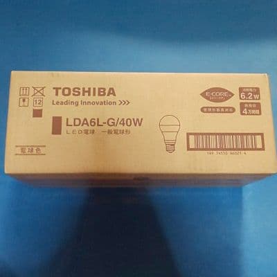 LED電球 東芝製 LDA6L-G/40W 10個 箱入 新品 未開封品