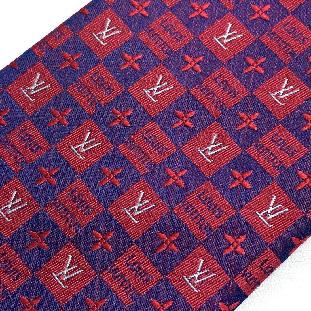 未使用級 ルイヴィトン Louis Vuitton ネクタイ ダミエ LV柄