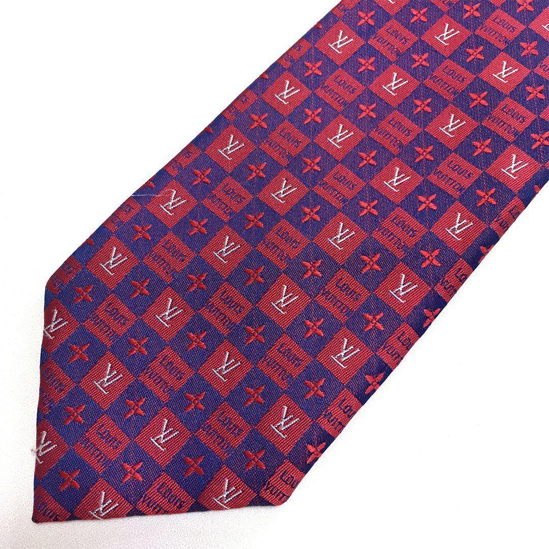 未使用級 ルイヴィトン Louis Vuitton ネクタイ ダミエ LV柄