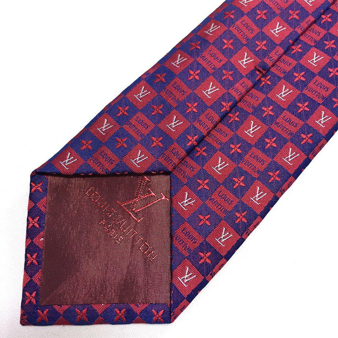 未使用級 ルイヴィトン Louis Vuitton ネクタイ ダミエ LV柄