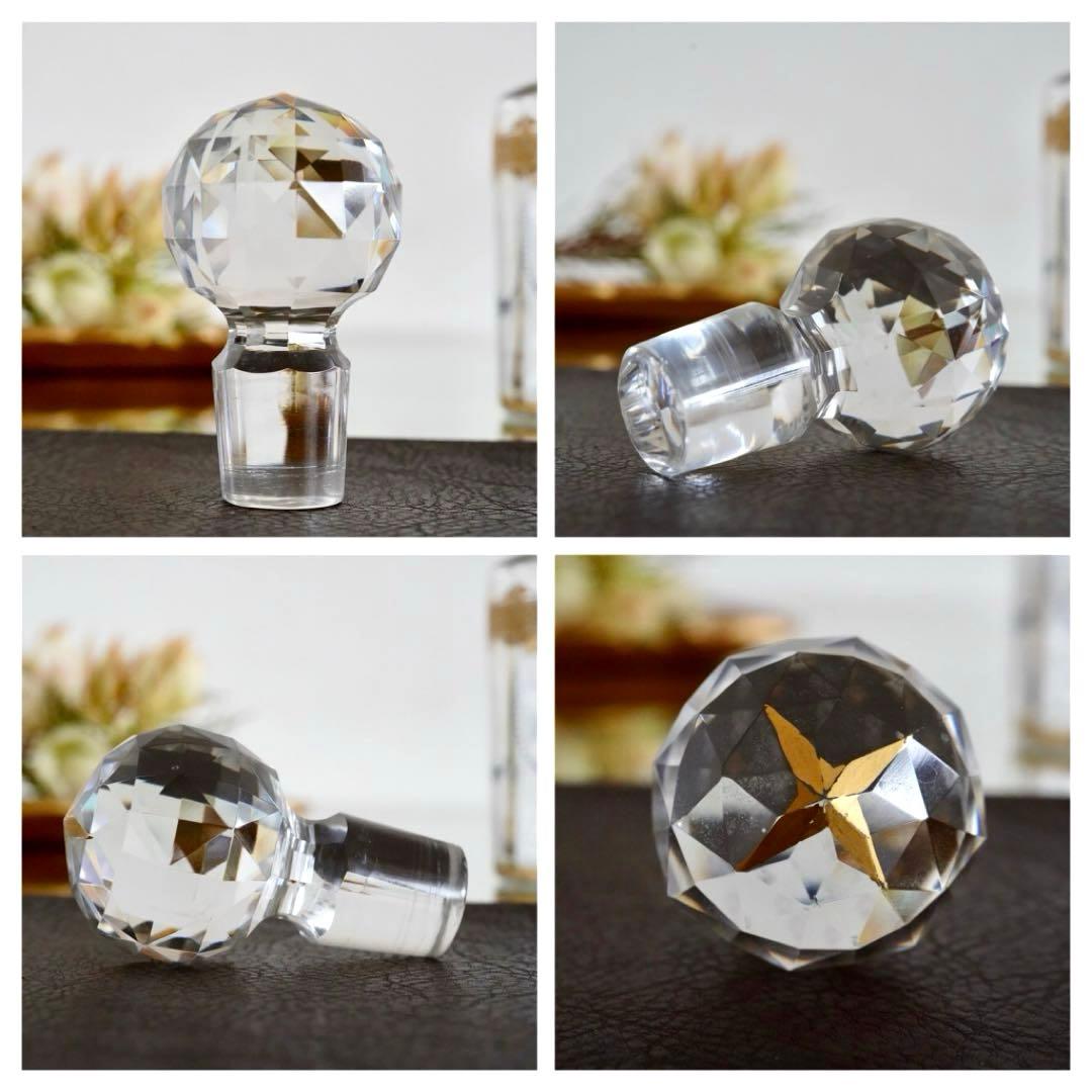 オールドバカラ 金彩×青エナメル彩 香水瓶L★シュヴァリエ作品 BACCARAT