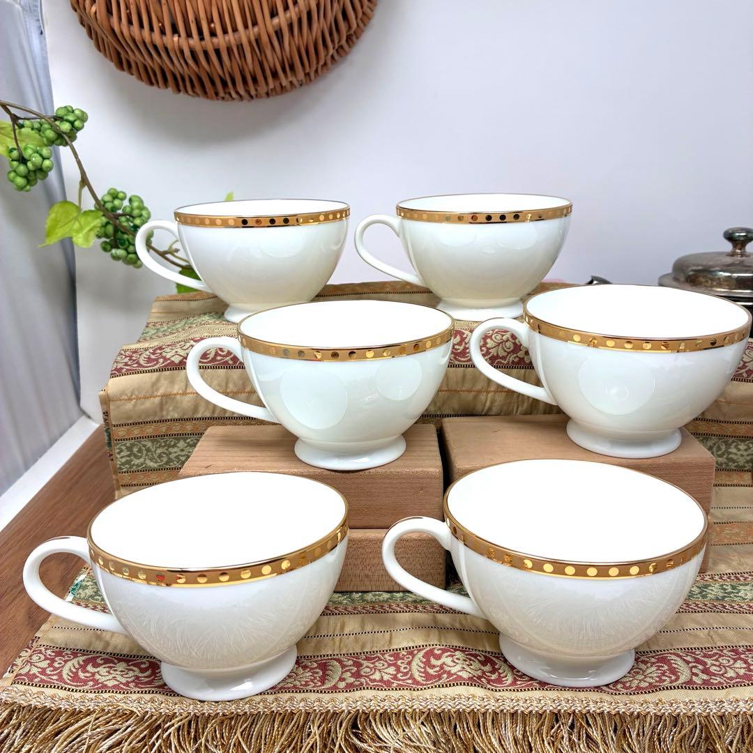 ティファニー　ゴールドバンド　ティーカップ　カップ＆ソーサー　6客セット