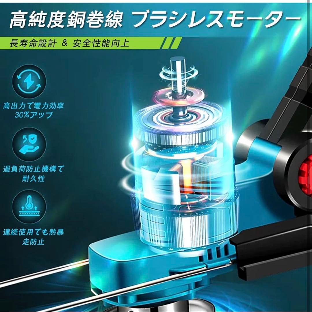 充電式 草刈り機 ブロワー 18V 互換 6Ahバッテリ1個 23-25cm刃幅