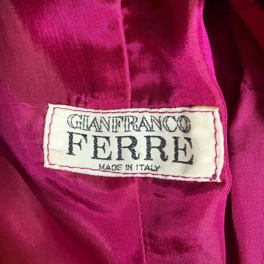 【GIANFRANCO FERRE】イタリア製　ブラック　レザー　ワンピース