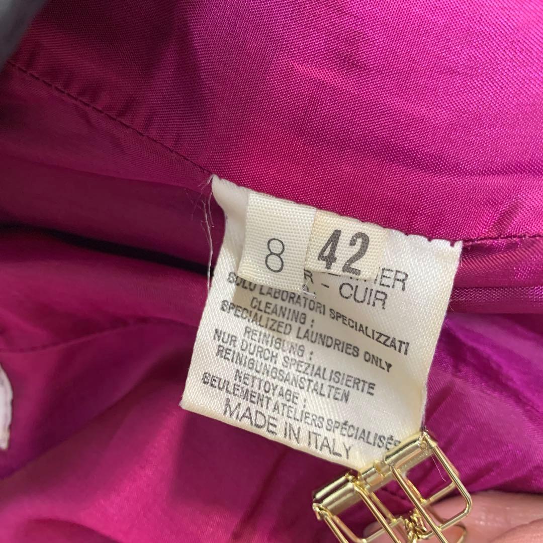 【GIANFRANCO FERRE】イタリア製　ブラック　レザー　ワンピース