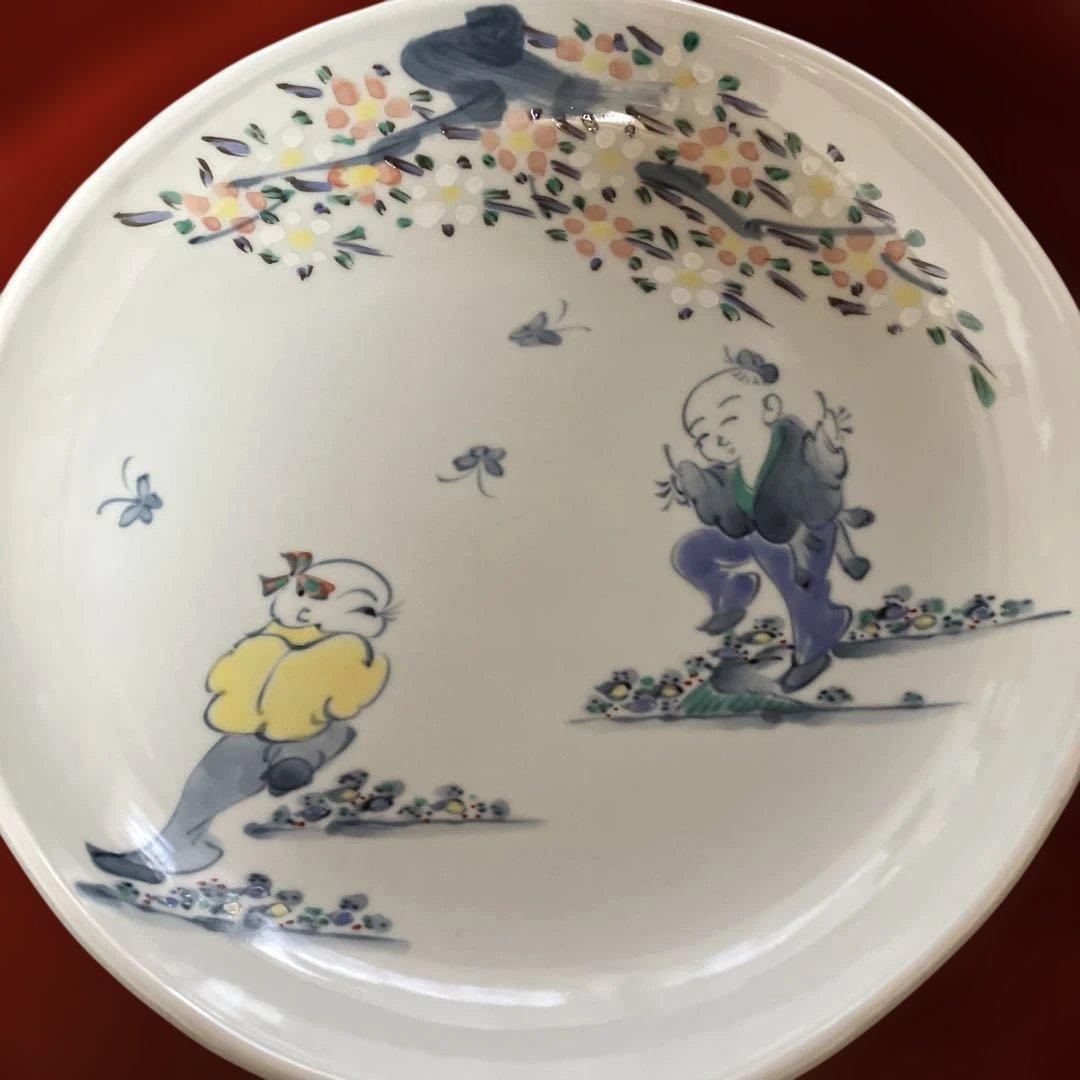 新品未使用　中里廣松作　大皿　肥前三川内焼 松雲釜